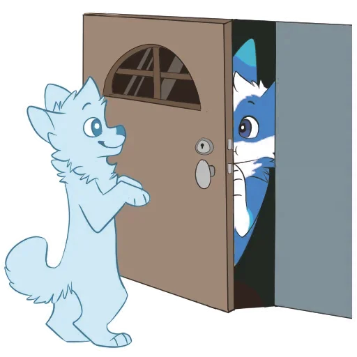 🚪 Стикер «Pup Tesla» для Telegram