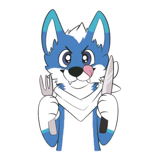 🍴 Стикер «Pup Tesla» для Telegram