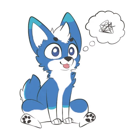 ☺ Стикер «Pup Tesla» для Telegram