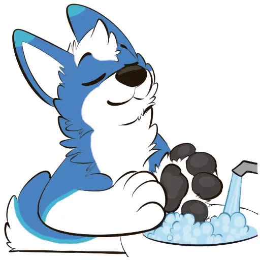 🛁 Стикер «Pup Tesla» для Telegram
