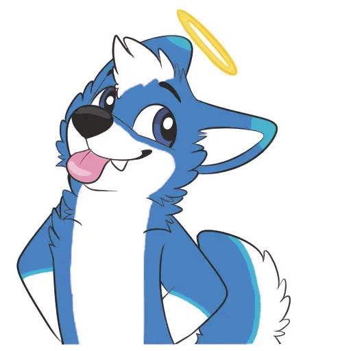 😛 Стикер «Pup Tesla» для Telegram