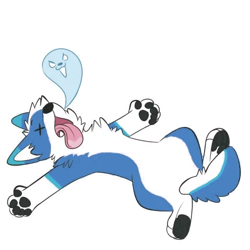 😵 Стикер «Pup Tesla» для Telegram