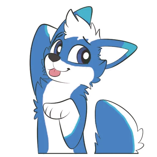 😜 Стикер «Pup Tesla» для Telegram