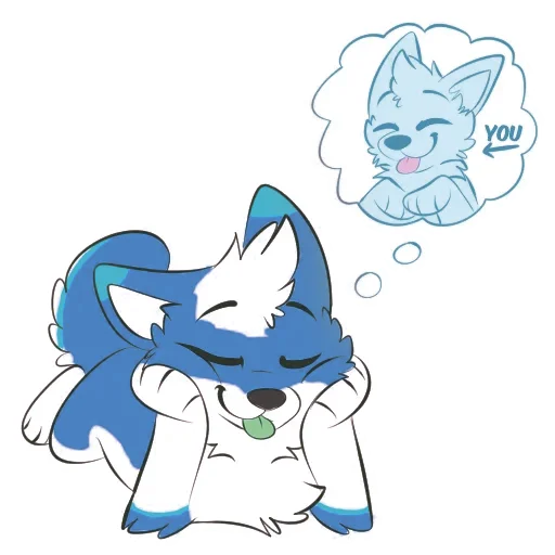 😴 Стикер «Pup Tesla» для Telegram