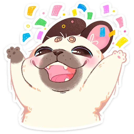 🥳 Стикер «Пуппи» для Telegram