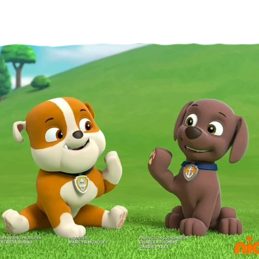 🤚 Стикер «Pups save friendship day» для Telegram