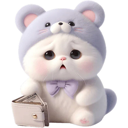 🥺 Стикер «Фиолетовый мишка» для Telegram