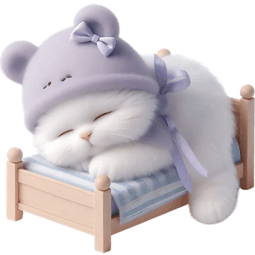 😴 Стикер «Фиолетовый мишка» для Telegram