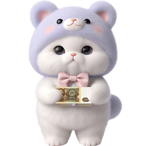 🤑 Стикер «Фиолетовый мишка» для Telegram