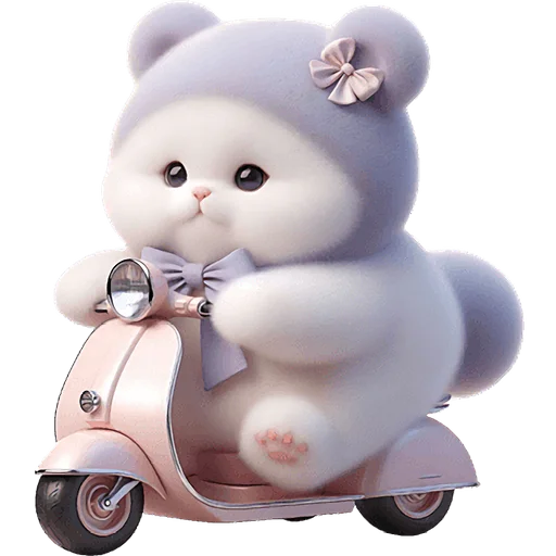 🏍 Стикер «Фиолетовый мишка» для Telegram