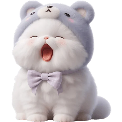 🥱 Стикер «Фиолетовый мишка» для Telegram