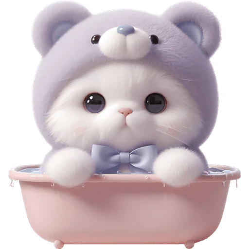 🚿 Стикер «Фиолетовый мишка» для Telegram