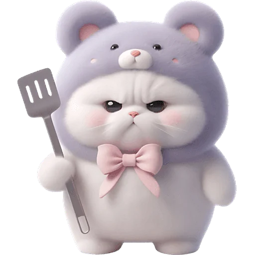 🧑‍🍳 Стикер «Фиолетовый мишка» для Telegram