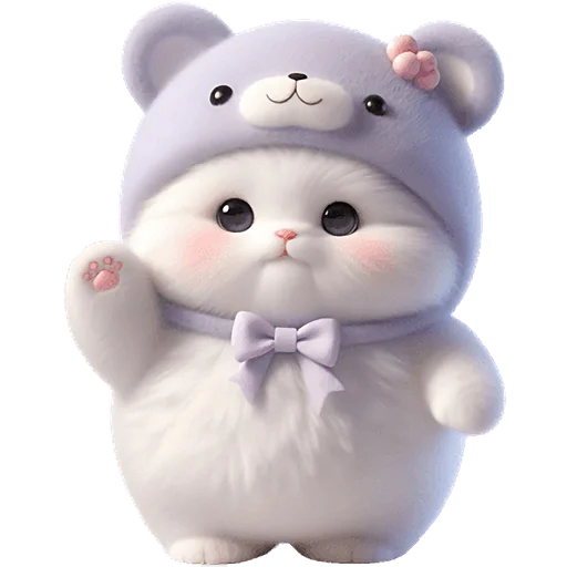 👋 Стикер «Фиолетовый мишка» для Telegram