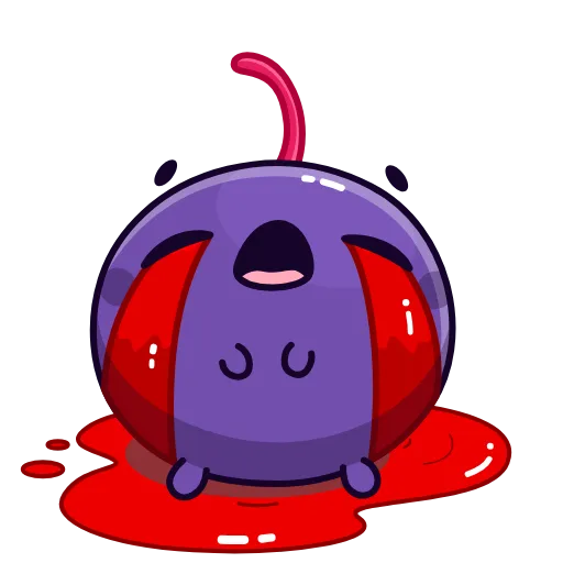 😭 Стикер «Purple Cherry» для Telegram