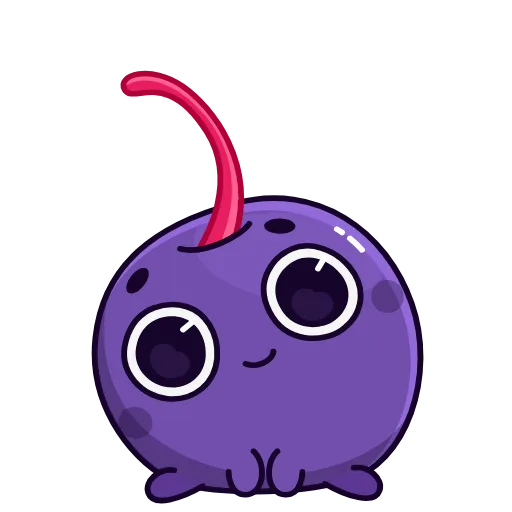 😉 Стикер «Purple Cherry» для Telegram