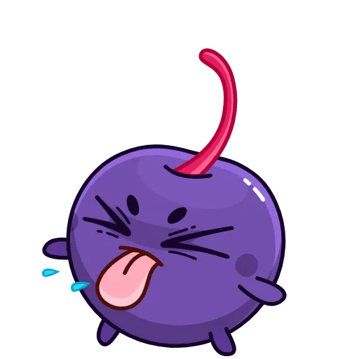 😝 Стикер «Purple Cherry» для Telegram