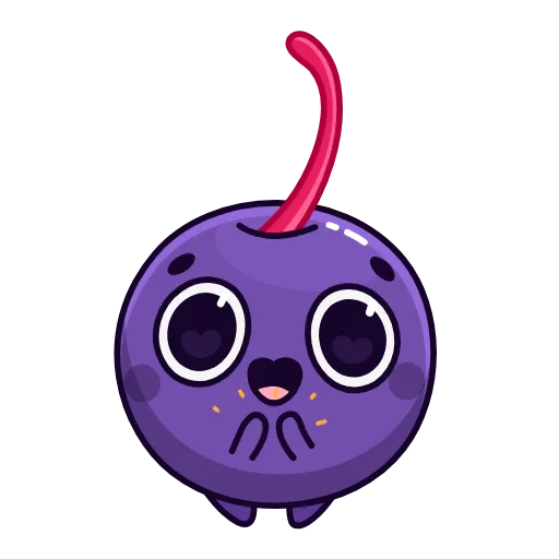 👏 Стикер «Purple Cherry» для Telegram