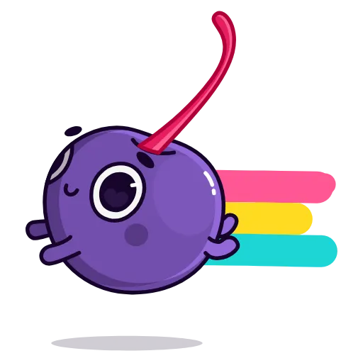 🏃‍♀️ Стикер «Purple Cherry» для Telegram