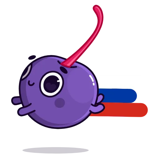 🏃‍♀️ Стикер «Purple Cherry» для Telegram