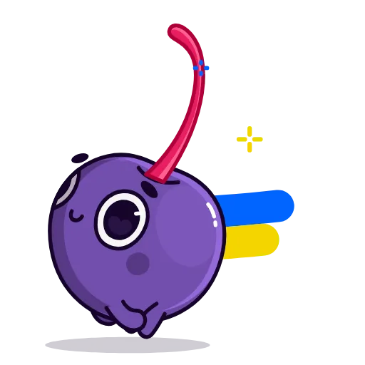 🏃‍♂️ Стикер «Purple Cherry» для Telegram