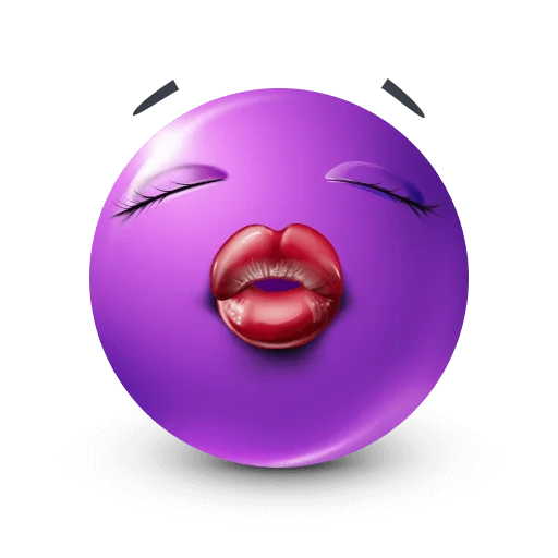 🤩 Стикер «Purple Faces» для Telegram