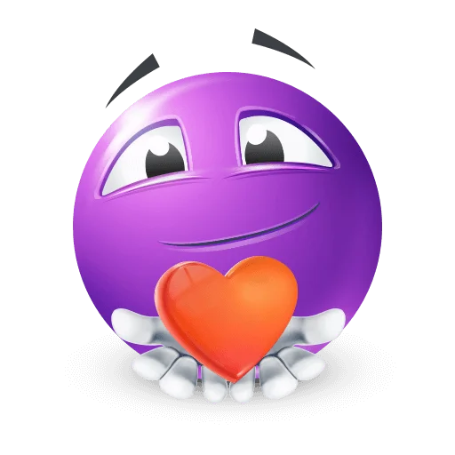 🤩 Стикер «Purple Faces» для Telegram