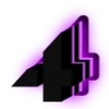 💜 Эмодзи «Purple neon font» для Telegram