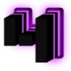 💜 Эмодзи «Purple neon font» для Telegram