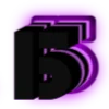 💜 Эмодзи «Purple neon font» для Telegram