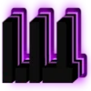 💜 Эмодзи «Purple neon font» для Telegram