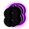 💜 Эмодзи «Purple neon font» для Telegram