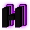 💜 Эмодзи «Purple neon font» для Telegram