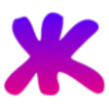 💜 Эмодзи «Фиолетовые буквы с градиентом» для Telegram