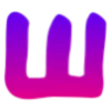💜 Эмодзи «Фиолетовые буквы с градиентом» для Telegram