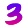 💜 Эмодзи «Фиолетовые буквы с градиентом» для Telegram