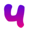 💜 Эмодзи «Фиолетовые буквы с градиентом» для Telegram