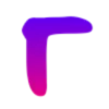 💜 Эмодзи «Фиолетовые буквы с градиентом» для Telegram