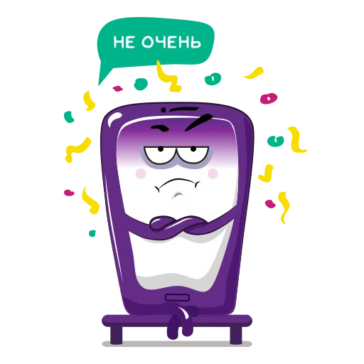 😑 Стикер «Purple Mood» для Telegram