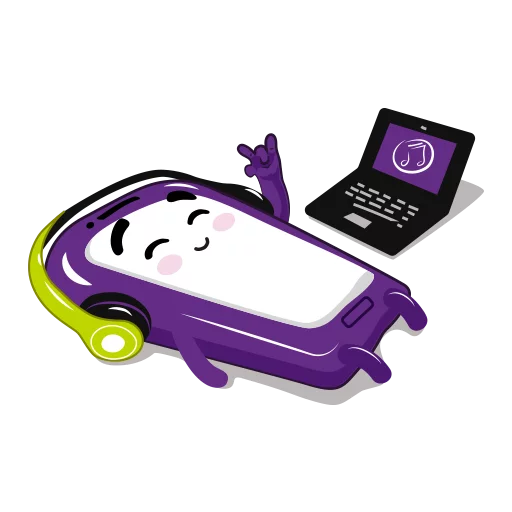 🎼 Стикер «Purple Mood» для Telegram