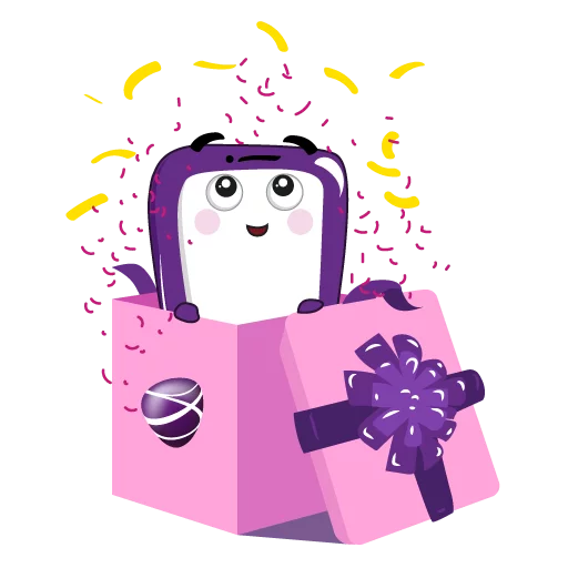 🎉 Стикер «Purple Mood» для Telegram