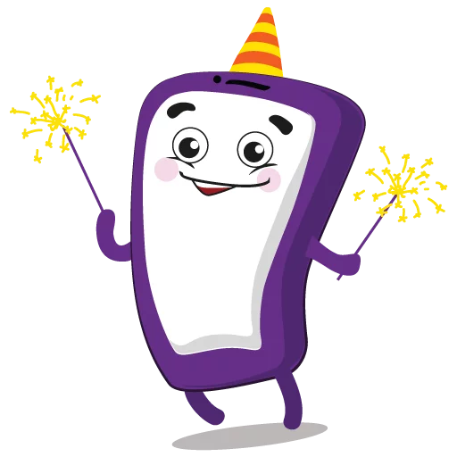 🎊 Стикер «Purple Mood» для Telegram