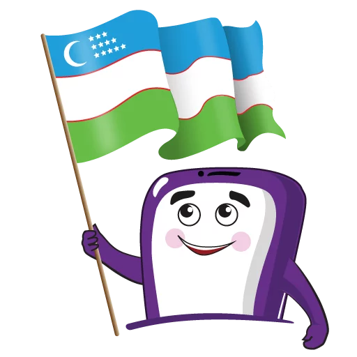 🇺🇿 Стикер «Purple Mood» для Telegram