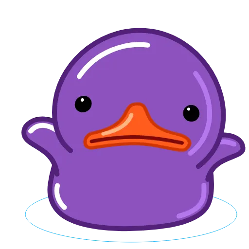 Стикерпак Purple Duck для Telegram