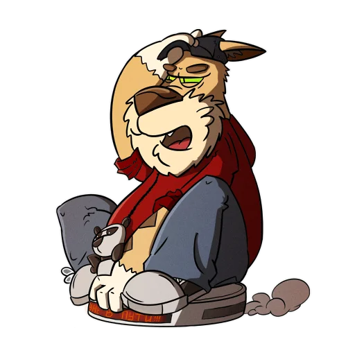 🏃 Стикер «Cat Beard» для Telegram