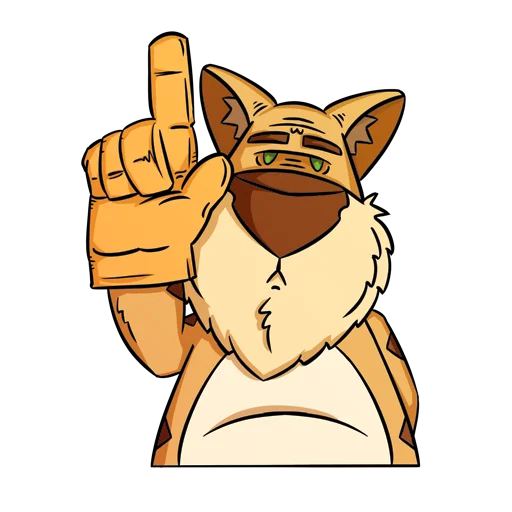 ☝ Стикер «Cat Beard» для Telegram