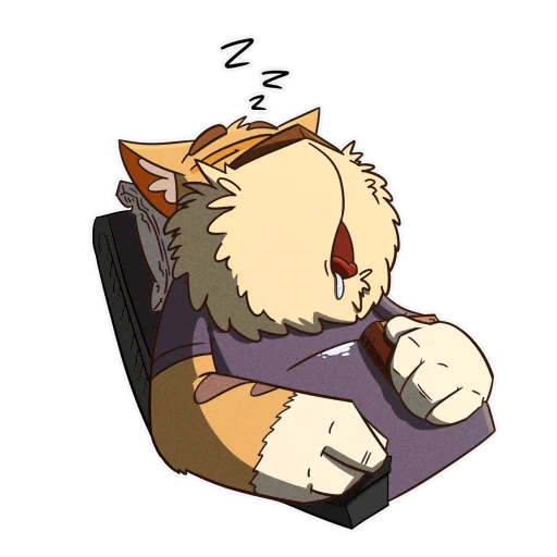 😴 Стикер «Cat Beard» для Telegram