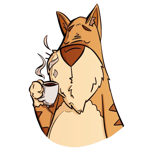 ☕️ Стикер «Cat Beard» для Telegram