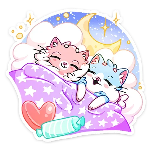 😴 Стикер «Замурчательная парочка» для Telegram