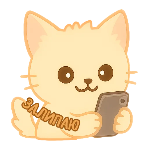 🫠 Стикер «Мурлыкающие эмоции» для Telegram